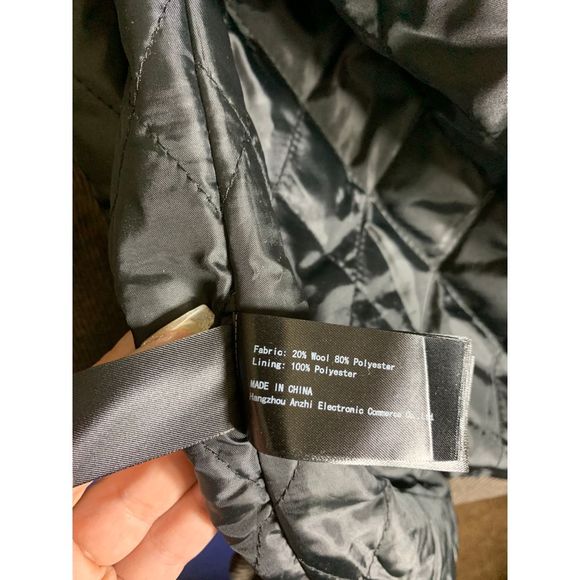 Wantdo Men's Wool Blend Pea Coat-Coffee - Picture 4 of 8